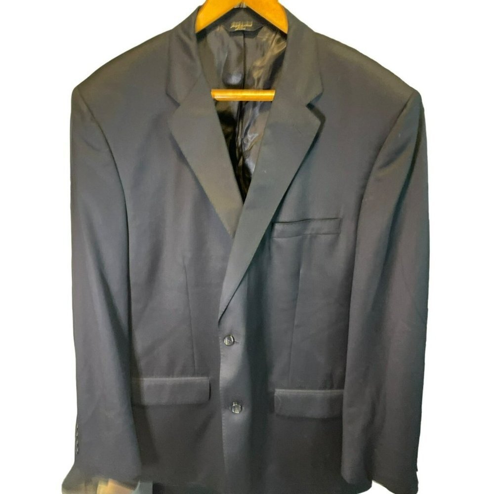 Joseph & Feiss Navy Wool Two Button Suit Jacket Sz 50